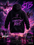 STB X KLD Black Hoodie - purple Edition